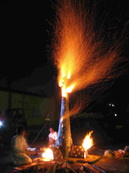 Wali Hawes (India/England/Spain/Japan)  Huge, fire spitting paper clay dragons and 